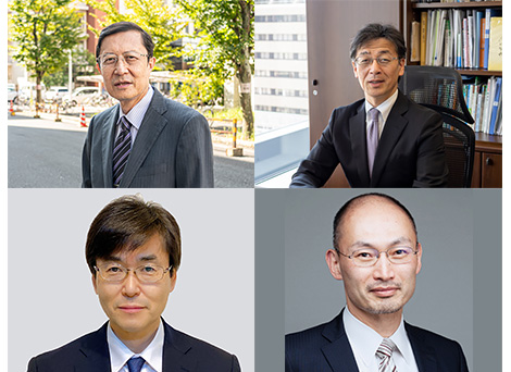 (左上から時計回りに)福本先生、斎藤先生、妻木先生、網塚先生